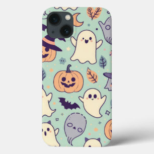 幽霊不気味カウボーイキュートハロウィーンブーウェスタンパス iPhone 13ケース