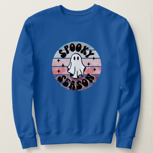 幽霊不気味シーズンハロウィンバイブガールフレンド スウェットシャツ (デザイン正面)