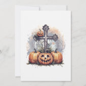 幽霊不気味ジャックオーランタンハローウィンパーティ 招待状 (裏面)