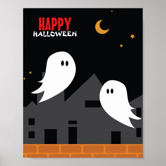 幽霊不気味タウンのハロウィーンのホラー漫画 ポスター (正面)