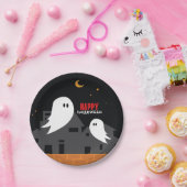 幽霊不気味タウンのハロウィーン漫画 ペーパープレート (パーティー)