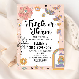 幽霊不気味トリックまたは3ハロウィーン3回目の誕生日 招待状
