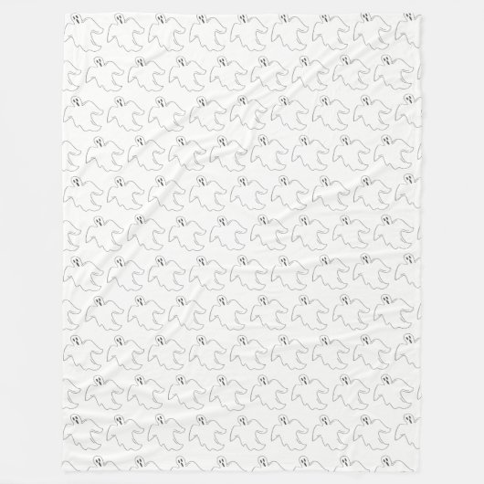 幽霊不気味ハッピーハローウィントリックオアトリートプリント フリースブランケット (正面)