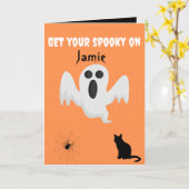 幽霊不気味ハロウィンカスタムー カード (黄色い花)