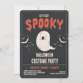 幽霊不気味ハロウィーンの衣装パーティー 招待状 (正面)