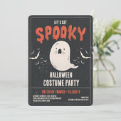 幽霊不気味ハロウィーンの衣装パーティー 招待状 (スタンド正面)