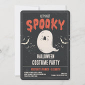 幽霊不気味ハロウィーンの衣装パーティー 招待状 (正面)