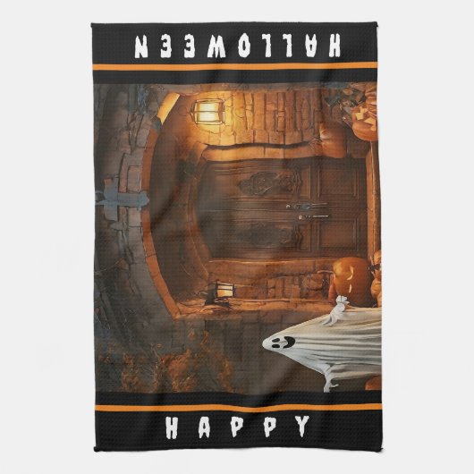 幽霊不気味ハロウィーンコレクション キッチンタオル (縦)