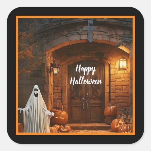 幽霊不気味ハロウィーンコレクション スクエアシール (正面)