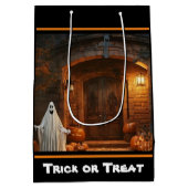 幽霊不気味ハロウィーンコレクション ミディアムペーパーバッグ (裏面)