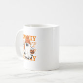 幽霊不気味ハロウィーンコーヒーデザイン コーヒーマグカップ (正面左)