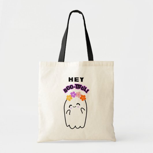 幽霊不気味ハロウィーントリックまたはトリート トートバッグ (正面)