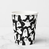 幽霊不気味ハロウィーンブラック 紙コップ (裏面)