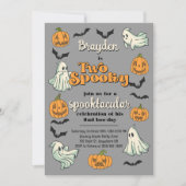 幽霊不気味ハロウィーン秋第2誕生日 招待状 (正面)