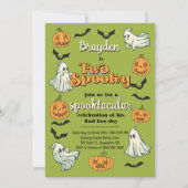 幽霊不気味ハロウィーン秋第2誕生日 招待状 (正面)