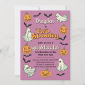 幽霊不気味ハロウィーン秋第2誕生日 招待状 (正面)