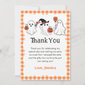 幽霊不気味ハロウィーン誕生日サンキューカード サンキューカード (正面)