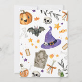 幽霊不気味ハロウィーン誕生日パーティーの招待 招待状 (裏面)