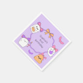 幽霊不気味ハロウィーン誕生日 スタンダードカクテルナプキン (角)