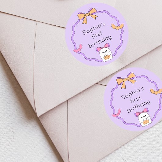 幽霊不気味ハロウィーン誕生日 ラウンドシール