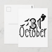 幽霊不気味ハロウィーン31年10月 ポストカード (正面/裏面)