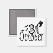 幽霊不気味ハロウィーン31年10月 マグネット (正面/裏面)
