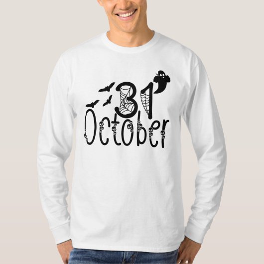 幽霊不気味ハロウィーン31年10月 Tシャツ (正面)