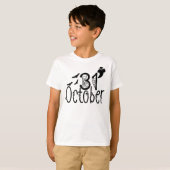 幽霊不気味ハロウィーン31年10月 Tシャツ (正面フル)