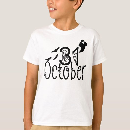 幽霊不気味ハロウィーン31年10月 Tシャツ (正面)