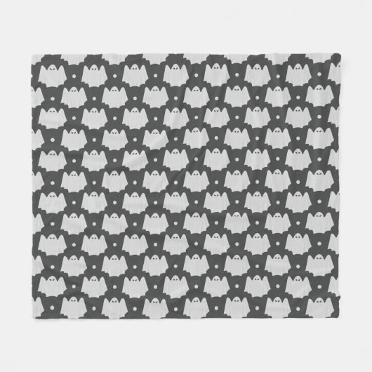 幽霊不気味ハロウィーン フリースブランケット (正面(横))