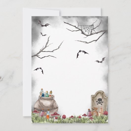 幽霊不気味ハローウィンパーティ 招待状 (裏面)