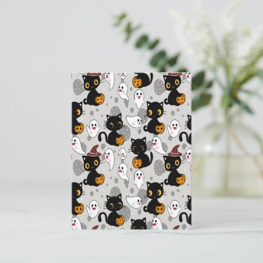 幽霊不気味パンプキンポーズ シーズンポストカード (スタンド正面)