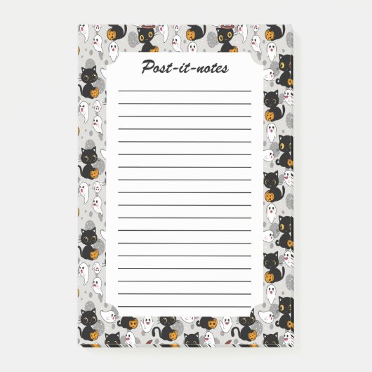 幽霊不気味パンプキンポーズ ポストイット (正面)