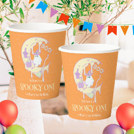 幽霊不気味ムーンワンボーイハロウィーン1歳の誕生日 紙コップ