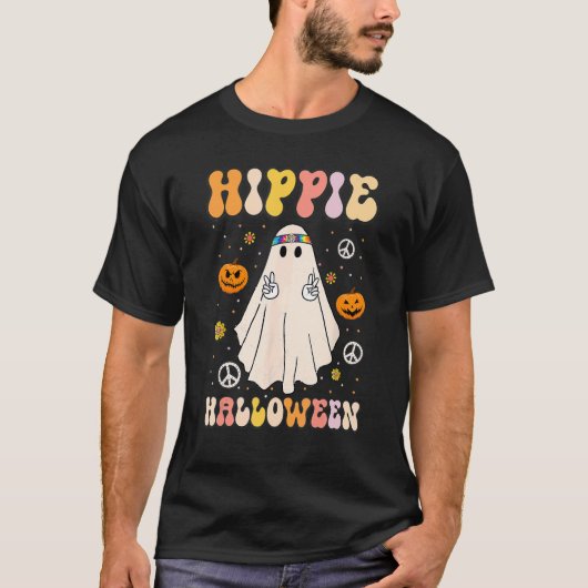 幽霊不気味レトロレッツゴーグルハロウィーン幽霊 Tシャツ (正面)