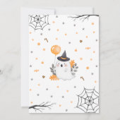 幽霊不気味ワンハロウィーン誕生日 招待状 (裏面)