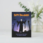 幽霊不気味墓地カボチャハローウィンパーティ シーズンポストカード (スタンド正面)