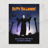 幽霊不気味墓地カボチャハローウィンパーティ シーズンポストカード (正面)