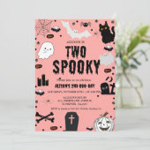 幽霊不気味2ハロウィン2回目の誕生日パーティー 招待状 (スタンド正面)