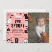 幽霊不気味2ハロウィン2回目の誕生日パーティー 招待状 (正面)