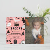 幽霊不気味2ハロウィン2回目の誕生日パーティー 招待状 (スタンド正面)
