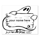 幽霊付きサインポスト2イラストレーションスタンプ ラバースタンプ (インプリント)