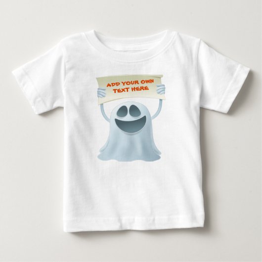 幽霊保持文字 ベビーTシャツ (正面)
