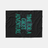 幽霊冒険の時間 フリースブランケット (正面(横))