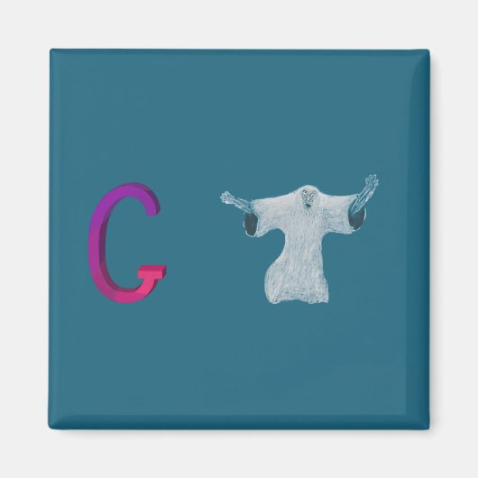 幽霊冷蔵庫用マグネット マグネット (正面)