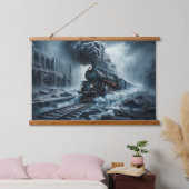 幽霊列車が廃都を抜ける 吊り下げ型タペストリー (寝室)