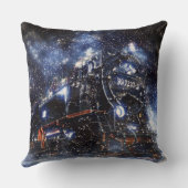 幽霊列車ヴィンテージ機関車 クッション (裏面)