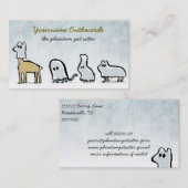 幽霊動物(ペット座る) 名刺 (正面/裏面)