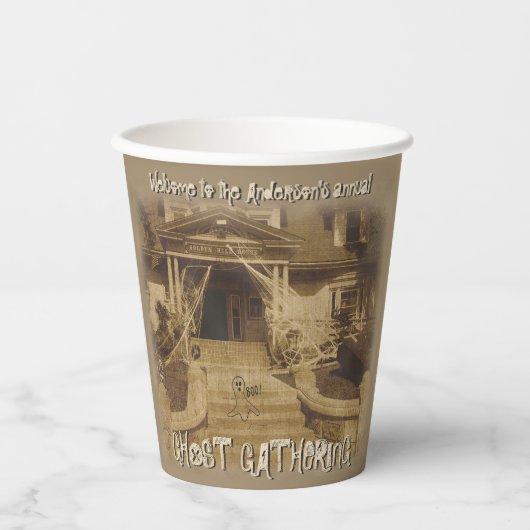 幽霊収集ハローウィンパーティ 紙コップ (正面)