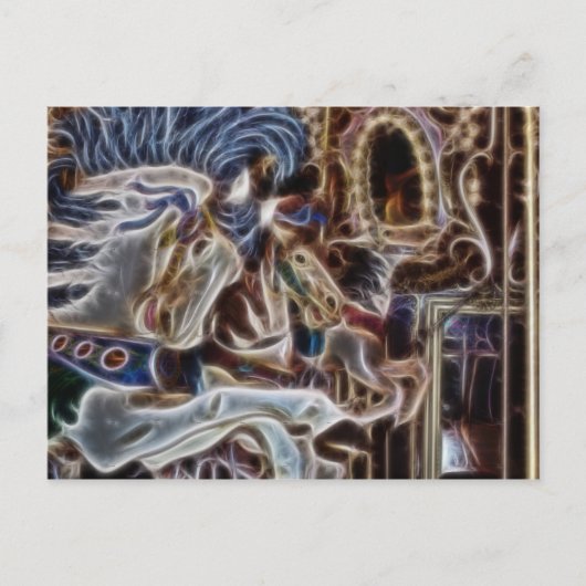 幽霊回転木馬ウマメリーーズGo Round inシアトル シーズンポストカード (正面)